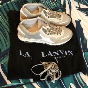 White/Stone Lanvin reflective trainers 👟